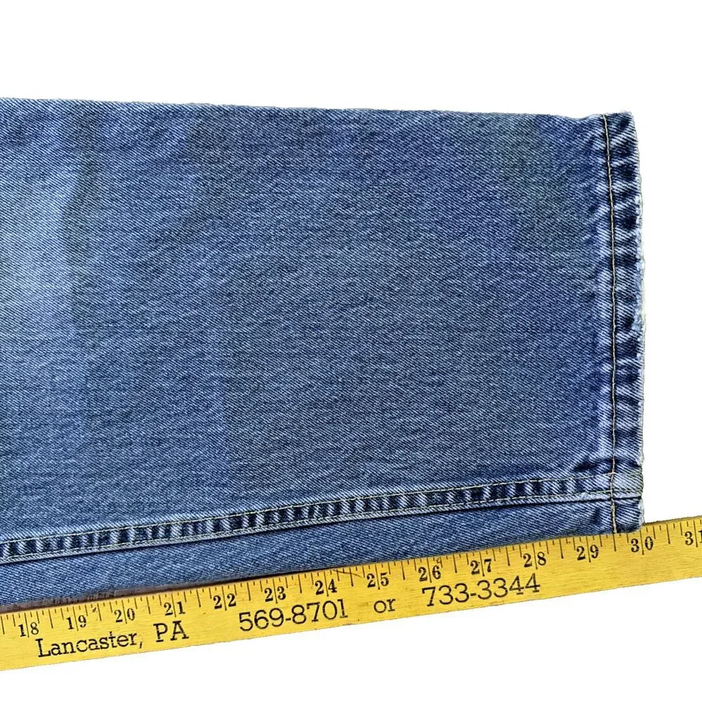 VTG Levis 570 Baggy Fit Jeans Mens Size 30x30 Blue USA MADE Skater Wide Tapered